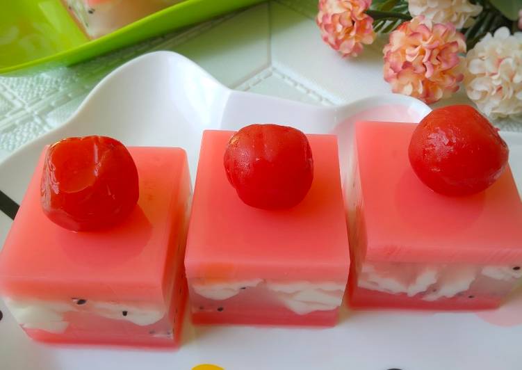 Bumbu 269. Puding Kelapa Jelly | cara pembuatan 269. Puding Kelapa Jelly Yang Menggugah Selera