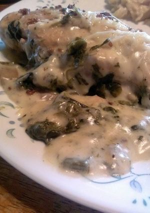 A picture of Chicken Florentine Casserole.
