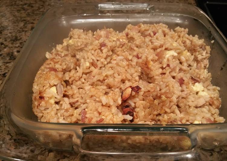 Recipe of Super Quick Homemade Leftover Thanksgiving Turkey and Mushroom Fried Rice