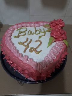 Una foto de Cake del cumple de mi esposa