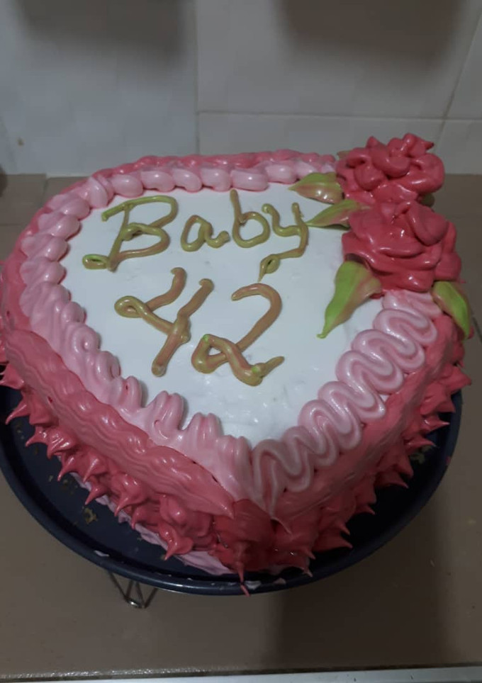 Una foto de Cake del cumple de mi esposa