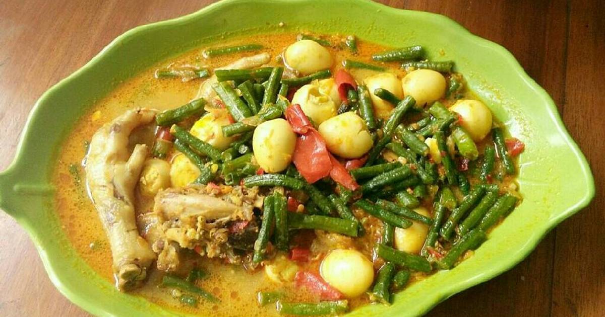 Resep Gulai Kacang Panjang Telur Puyuh Ceker Oleh Ucik Dwi Ayu Cookpad