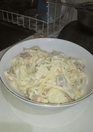 Foto resep Fettuccine Tuna Carbonara
