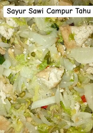 Foto resep Sayur Sawi Campur Tahu