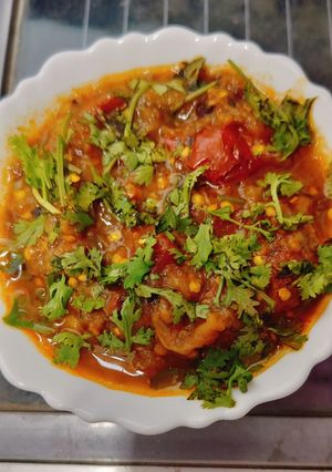 घुटवा बैगन रेसिपी मुख्य फोटो