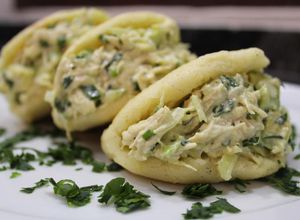 Una foto de Arepas reina pepiada