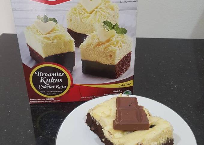 Brownies Kukus Cokelat Keju Praktis dari Pondan
