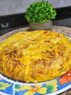 Una foto de TORTILLA SALUDABLE DE CALABAZA Y VERDEO ❤️