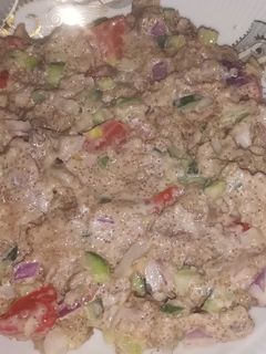 صورة لوصفة رنجة بالطحينة