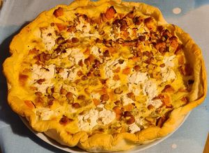 Une photo de Quiche potiron chèvre noisettes