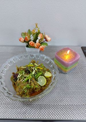 A picture of Mutton stew/ Mutton do pyaza.