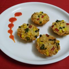 Veg. Handva cupcakes A picture of Veg. Handva cupcakes.