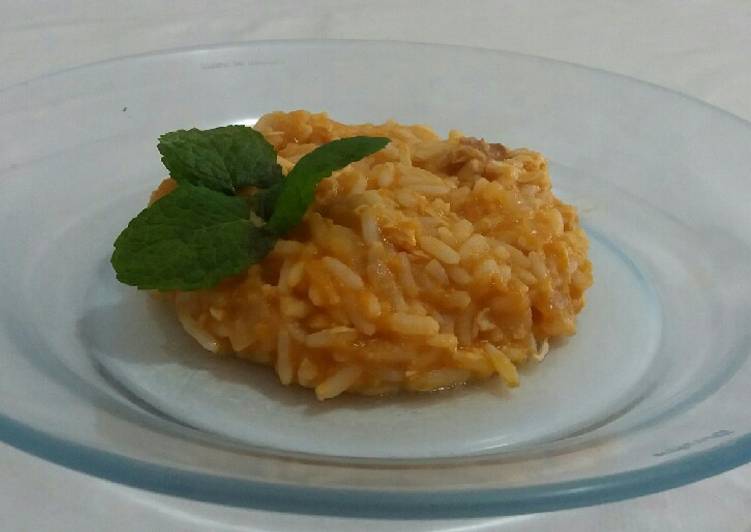 Risoto de Frango, Inhame e Hortelã