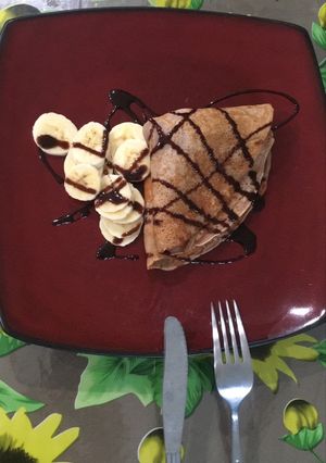 Una foto de Crepes de chocolate