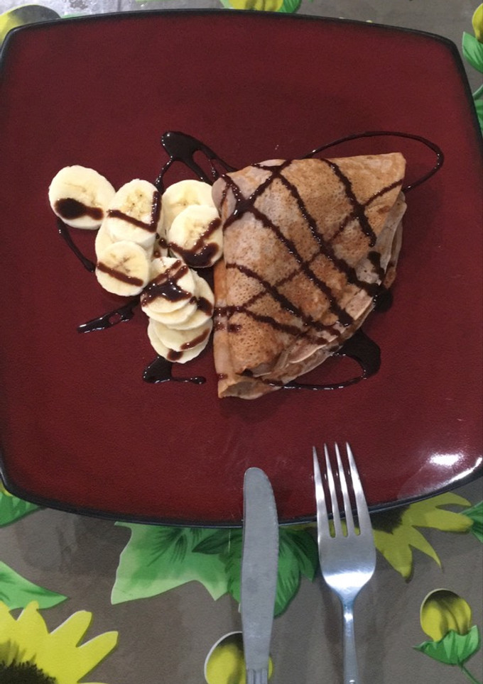 Una foto de Crepes de chocolate