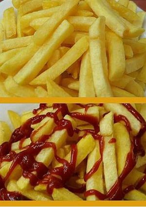 عکسی از دستور سیب زمینی سرخ شده رستورانی ترد وخوشمزه😋😋