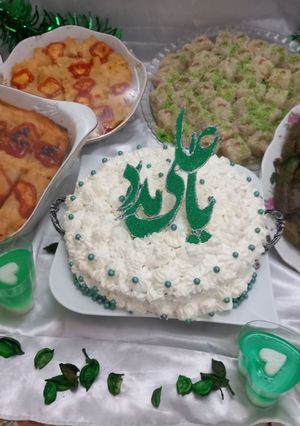 عکسی از دستور ایده تریین کیک عید غدیر💚