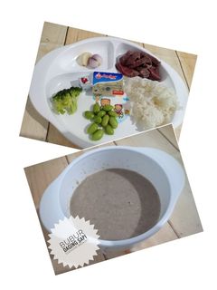 Foto resep Menu Lengkap MPASI 6+ (Bubur Daging Sapi Edamame+Brokoli)