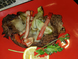 Baked swiss cheese steak