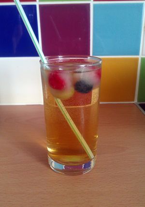 A picture of Vickys Fruit Juice Fizz, GF DF EF DF NF.