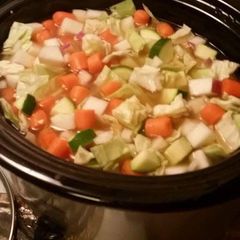 A picture of Cabbage Stew with a bite!.