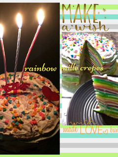 Foto resep Rainbow mille crepes
