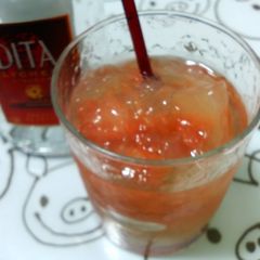 A picture of Lychee and Grapefruit Agar (Kanten) Jelly.