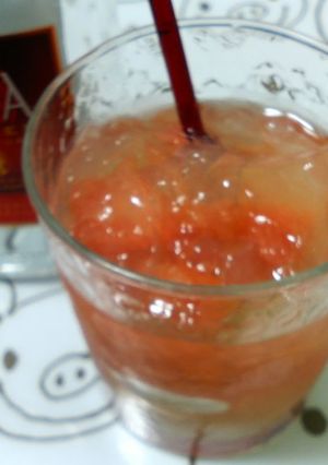 A picture of Lychee and Grapefruit Agar (Kanten) Jelly.