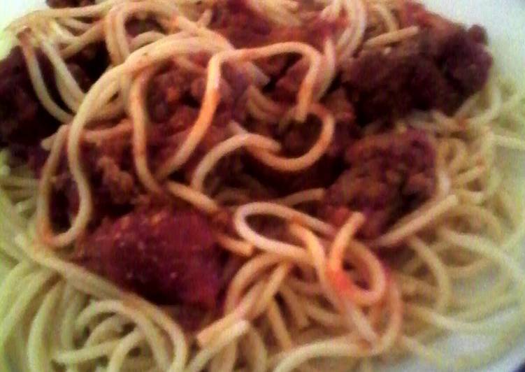 Recipe of Ultimate Very basic Spaghetti with meat sauce