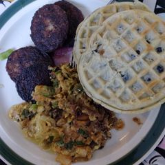 A picture of Blueberry waffles.
