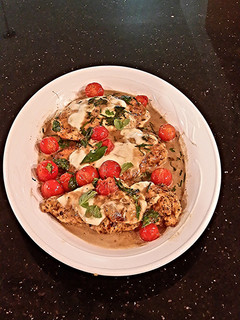 A picture of Chicken Caprese.