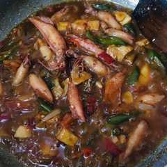 รูปของ Tumis cumi asin + jambal