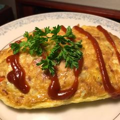 A picture of Omerice (Egg over Rice).