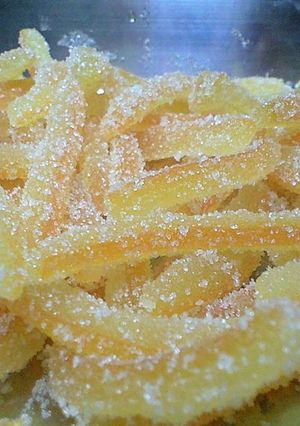 A picture of Homemade Candied Hassaku Peel.