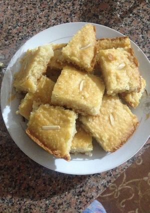 صورة لوصفة هريسة او بسبوسة