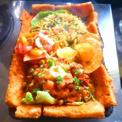 Khada Pav Bhaji Sizzler A picture of Khada Pav Bhaji Sizzler.