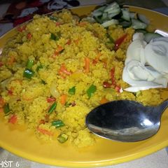 A picture of Cous cous jollof.