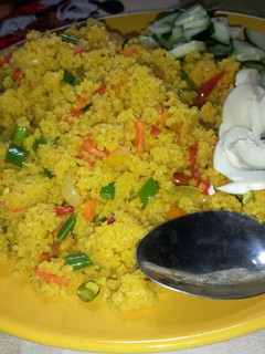 A picture of Cous cous jollof.