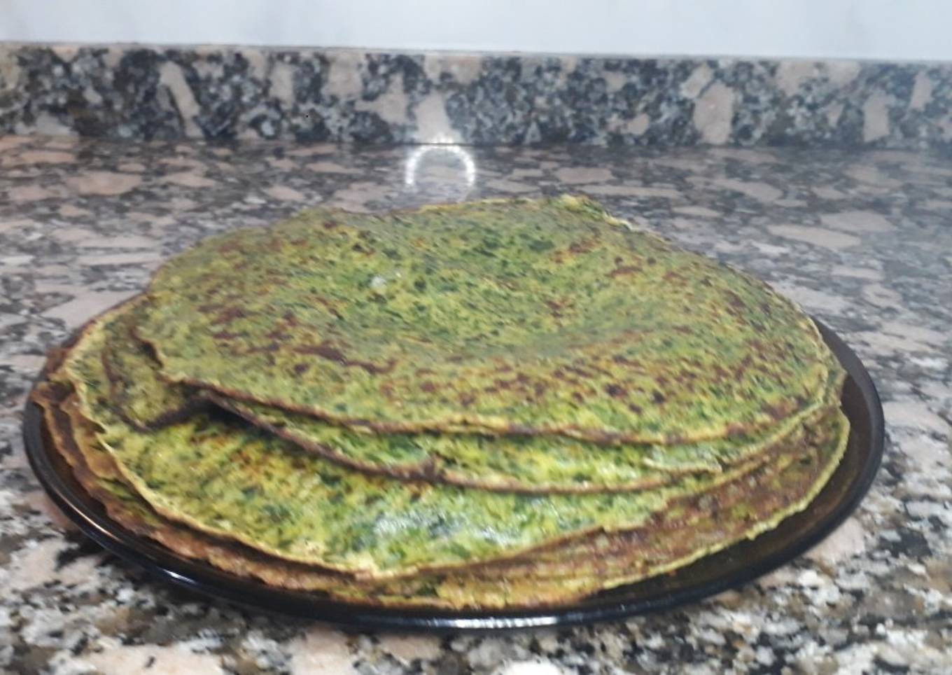 Masa para crepes de espinaca