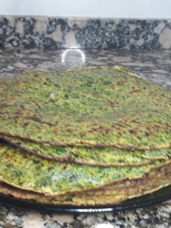 Una foto de Masa para crepes de espinaca
