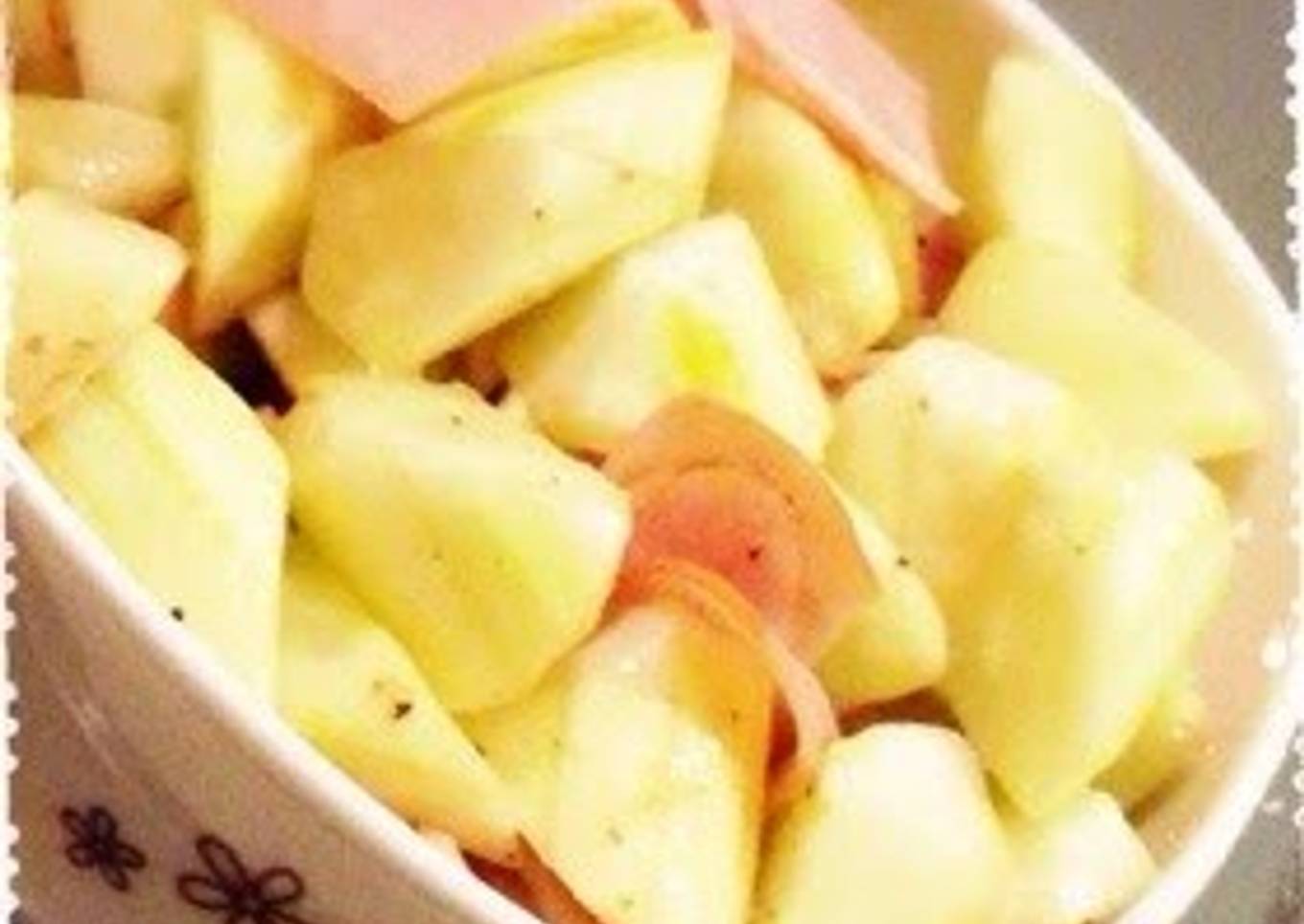 Yuzu Flavored Stir-Fry with Cucumber & Ham