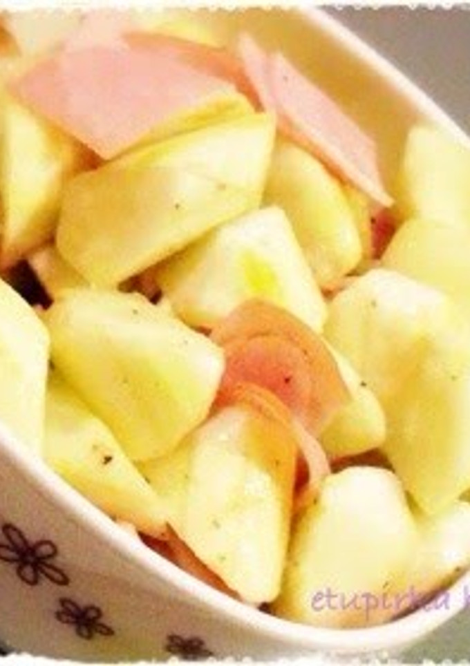 A picture of Yuzu Flavored Stir-Fry with Cucumber & Ham.