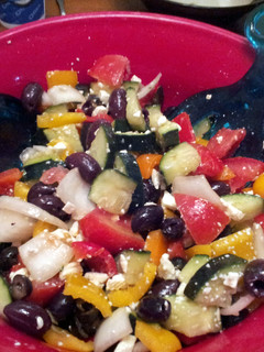 A picture of Greek Cucumber Salad.