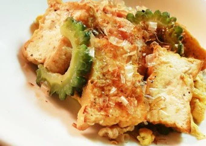 Recipe of Ultimate Bitter Melon Champuruu with Atsuage
