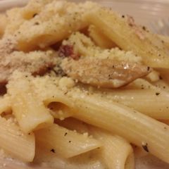 A picture of My Chicken-Bacon Alfredo (egg-free).