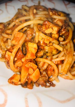 O poză a rețetei Spaghete cu fructe de mare.