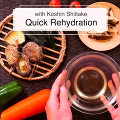 A picture of Quick and easy rehydration for dried Shiitake.
