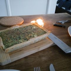 Greek Feta Quiche A picture of Greek Feta Quiche.