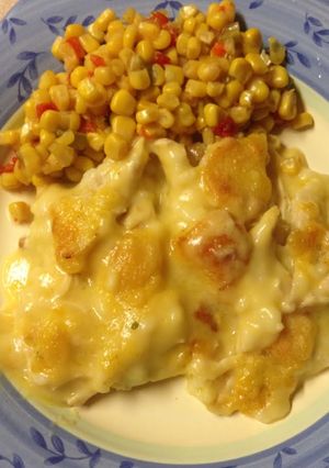 A picture of Easy Chicken Dumpling Casserole.
