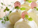 white chocolate roll cake